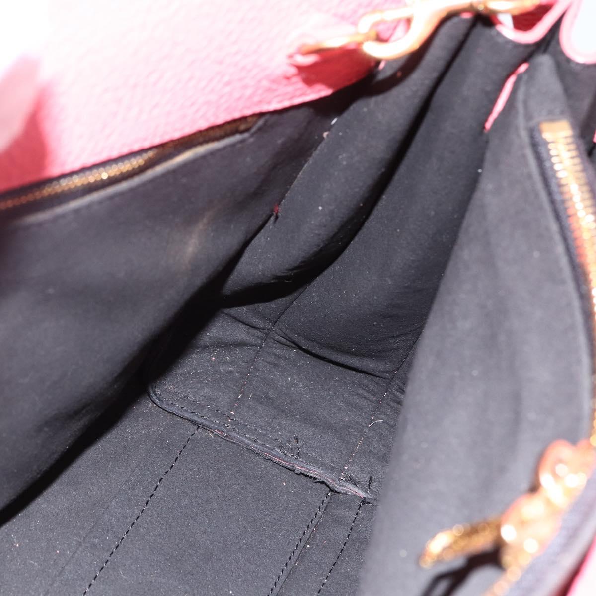 SAINT LAURENT Sac De Jules Small Bag Leather 2way Pink Gold 324823 Auth ka2795A