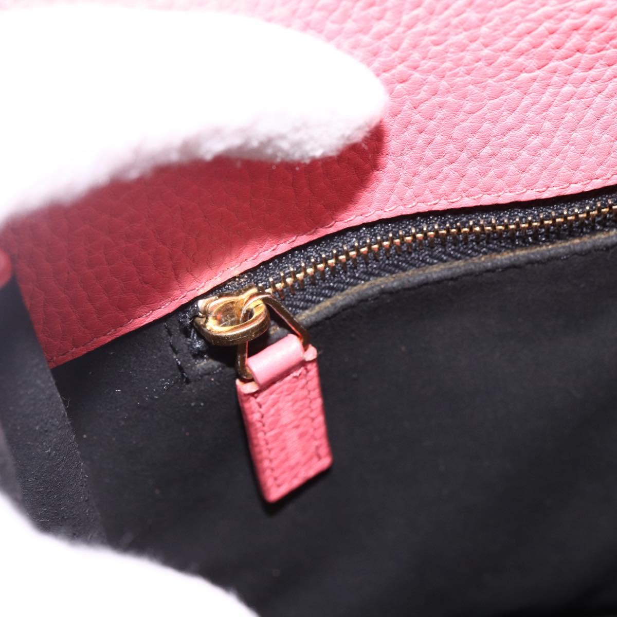 SAINT LAURENT Sac De Jules Small Bag Leather 2way Pink Gold 324823 Auth ka2795A