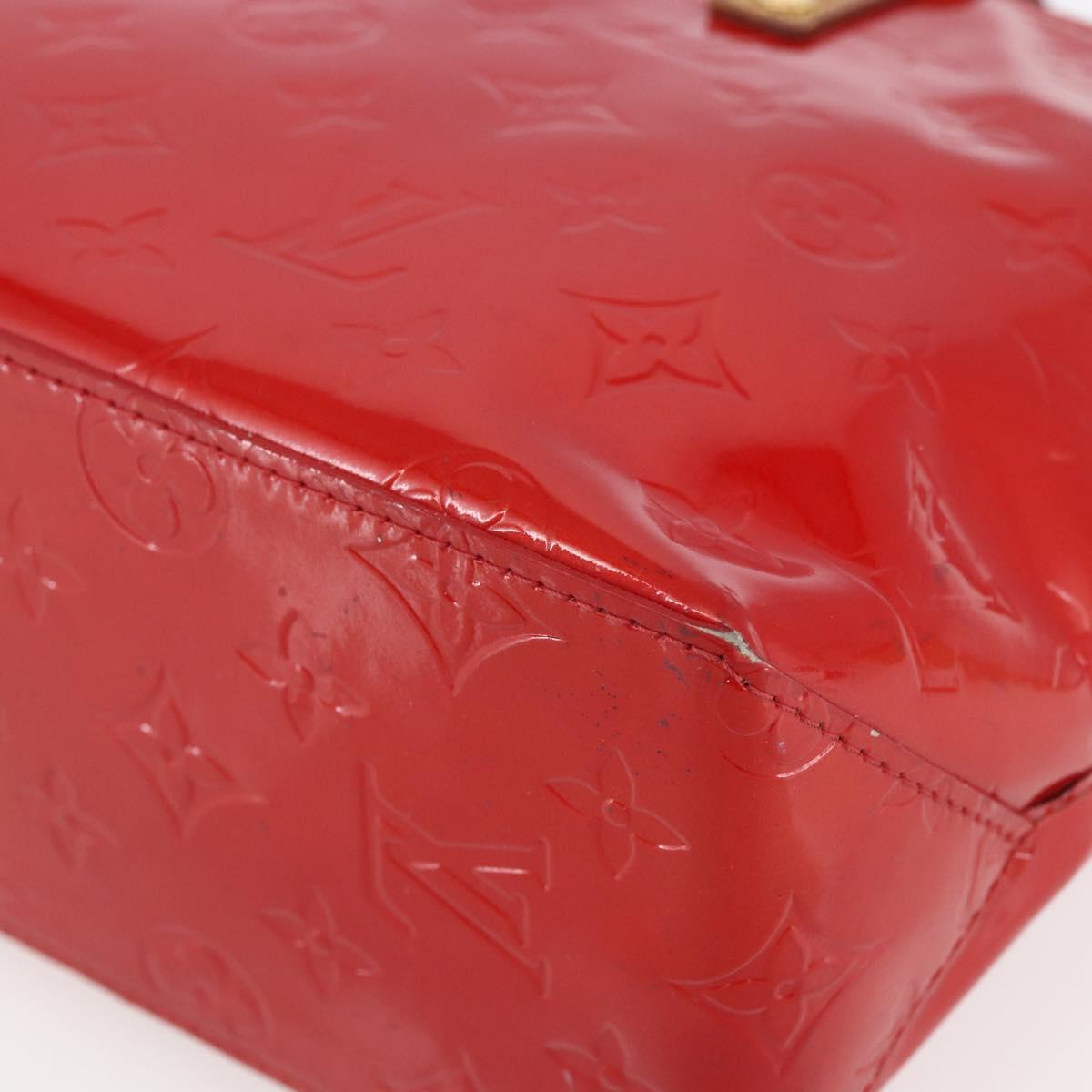 LOUIS VUITTON Monogram Vernis Reade PM Hand Bag Red Rouge M91088 LV Auth ka280