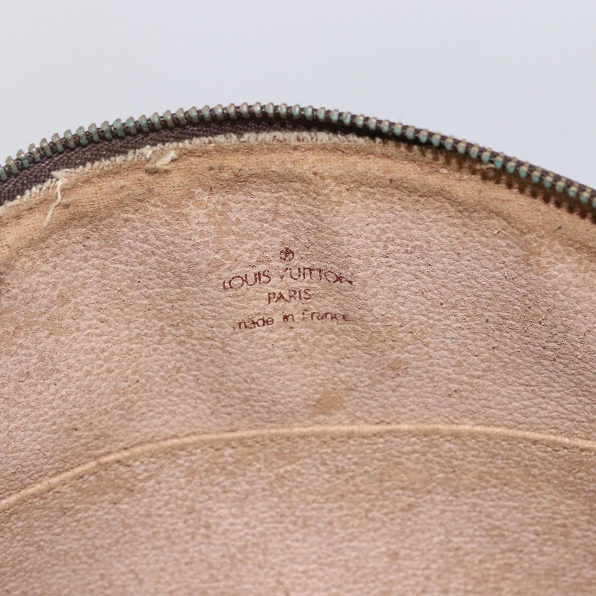 LOUIS VUITTON Monogram Trousse Demi Ronde Cosmetic Pouch M47520 LV Auth ka2800