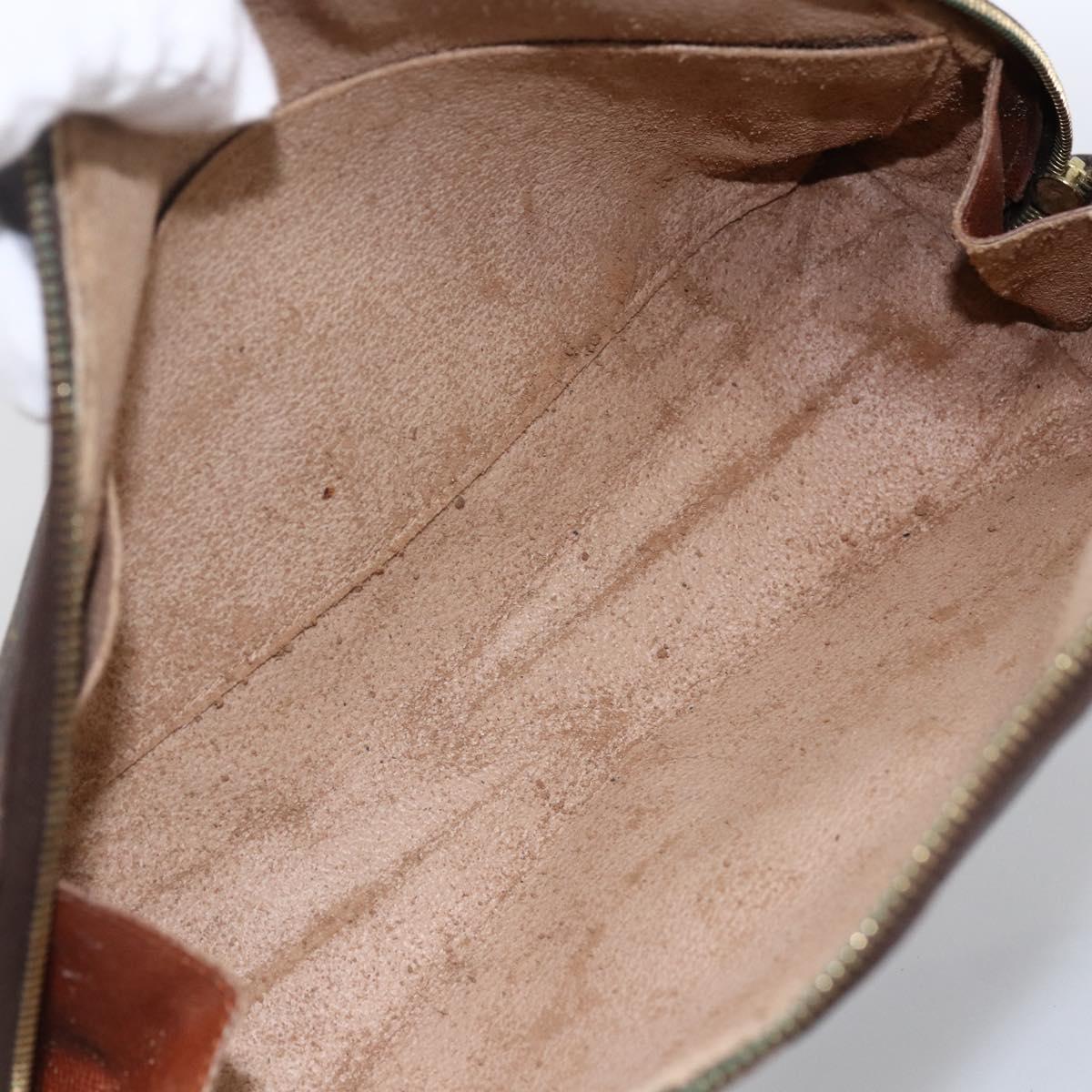 LOUIS VUITTON Monogram Trousse Demi Ronde Cosmetic Pouch M47520 LV Auth ka2800
