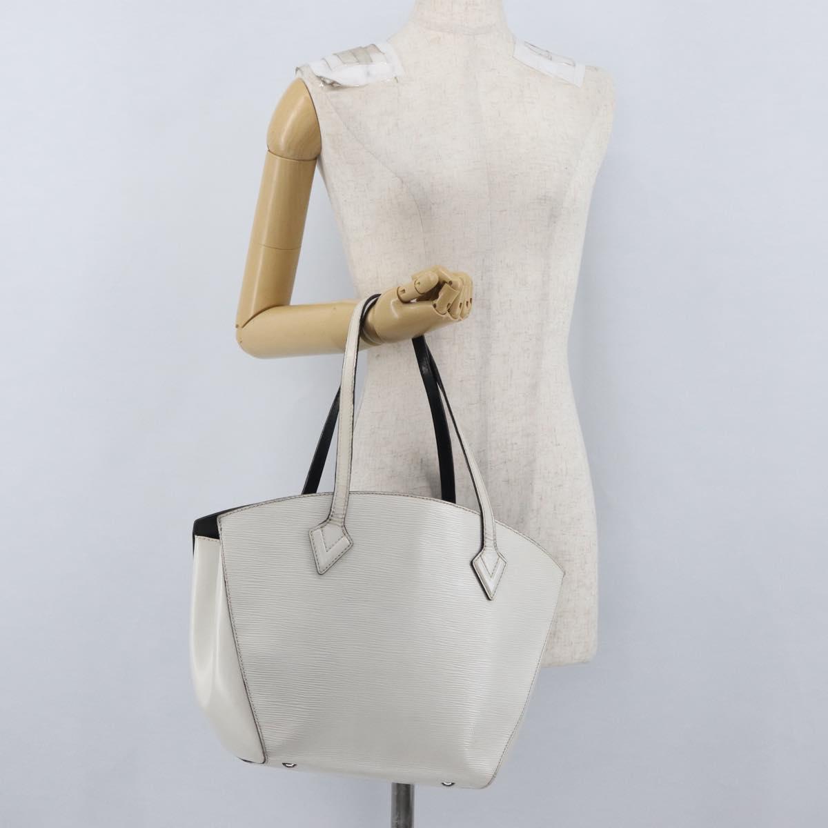 LOUIS VUITTON Epi Saint Jacques Hand Bag White M50045 LV Auth ka2804