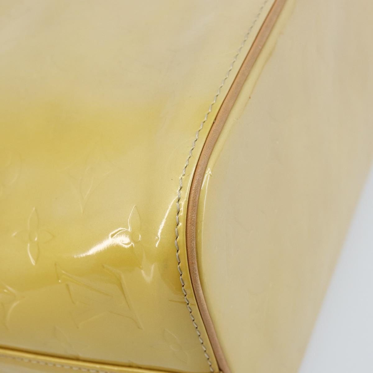 LOUIS VUITTON Monogram Vernis Houston Hand Bag Beige M91004 LV Auth ka2805