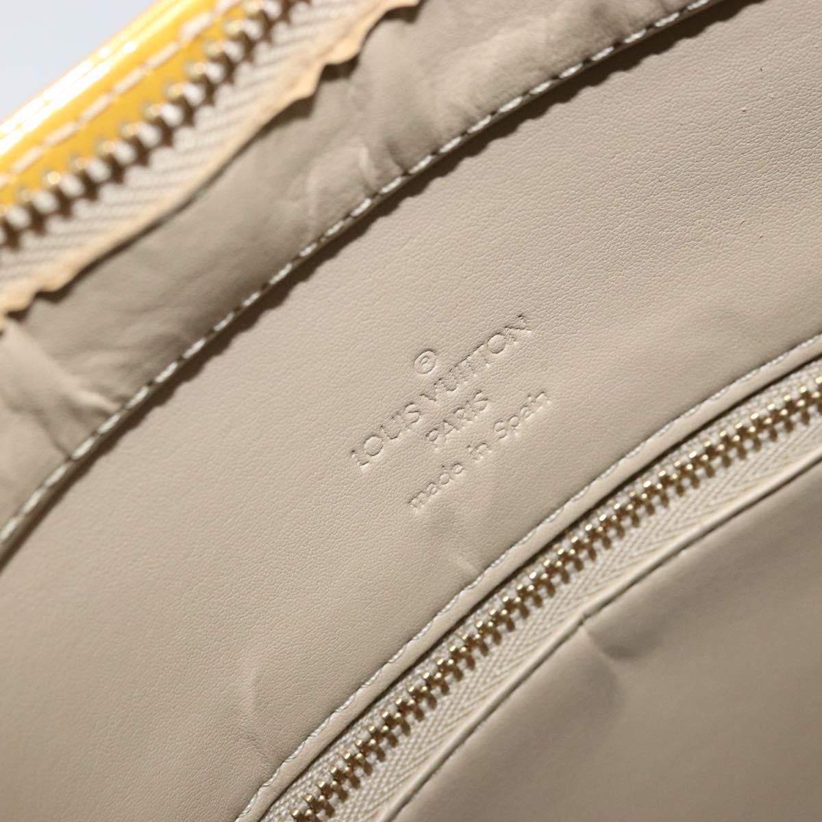 LOUIS VUITTON Monogram Vernis Houston Hand Bag Beige M91004 LV Auth ka2805