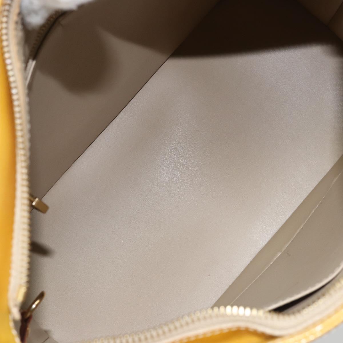LOUIS VUITTON Monogram Vernis Houston Hand Bag Beige M91004 LV Auth ka2805