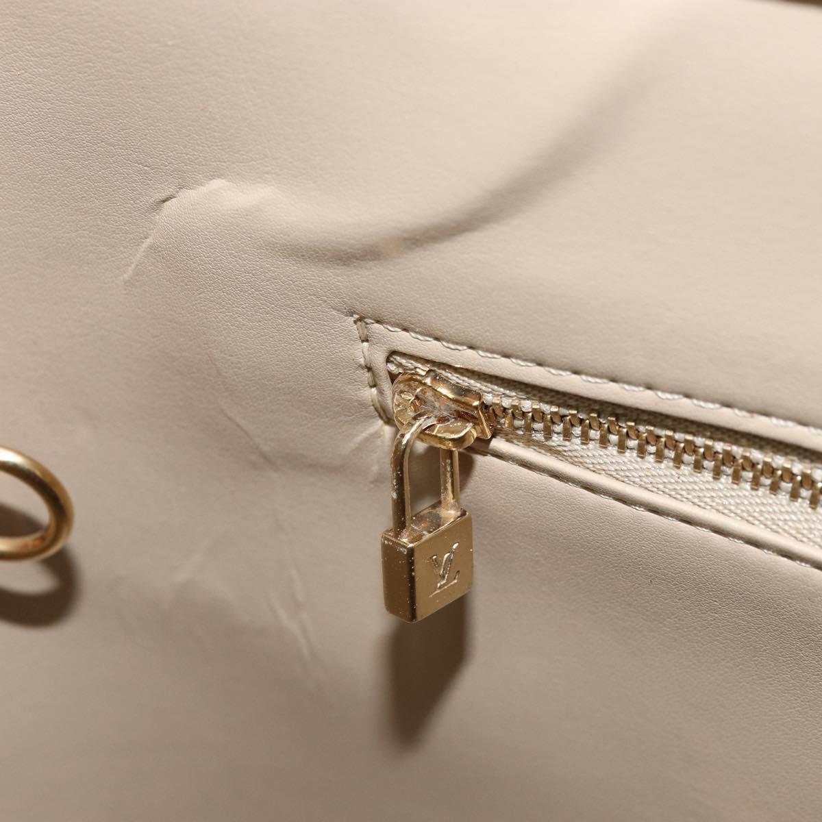 LOUIS VUITTON Monogram Vernis Houston Hand Bag Beige M91004 LV Auth ka2805