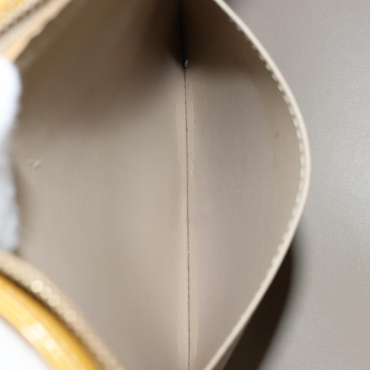 LOUIS VUITTON Monogram Vernis Houston Hand Bag Beige M91004 LV Auth ka2805