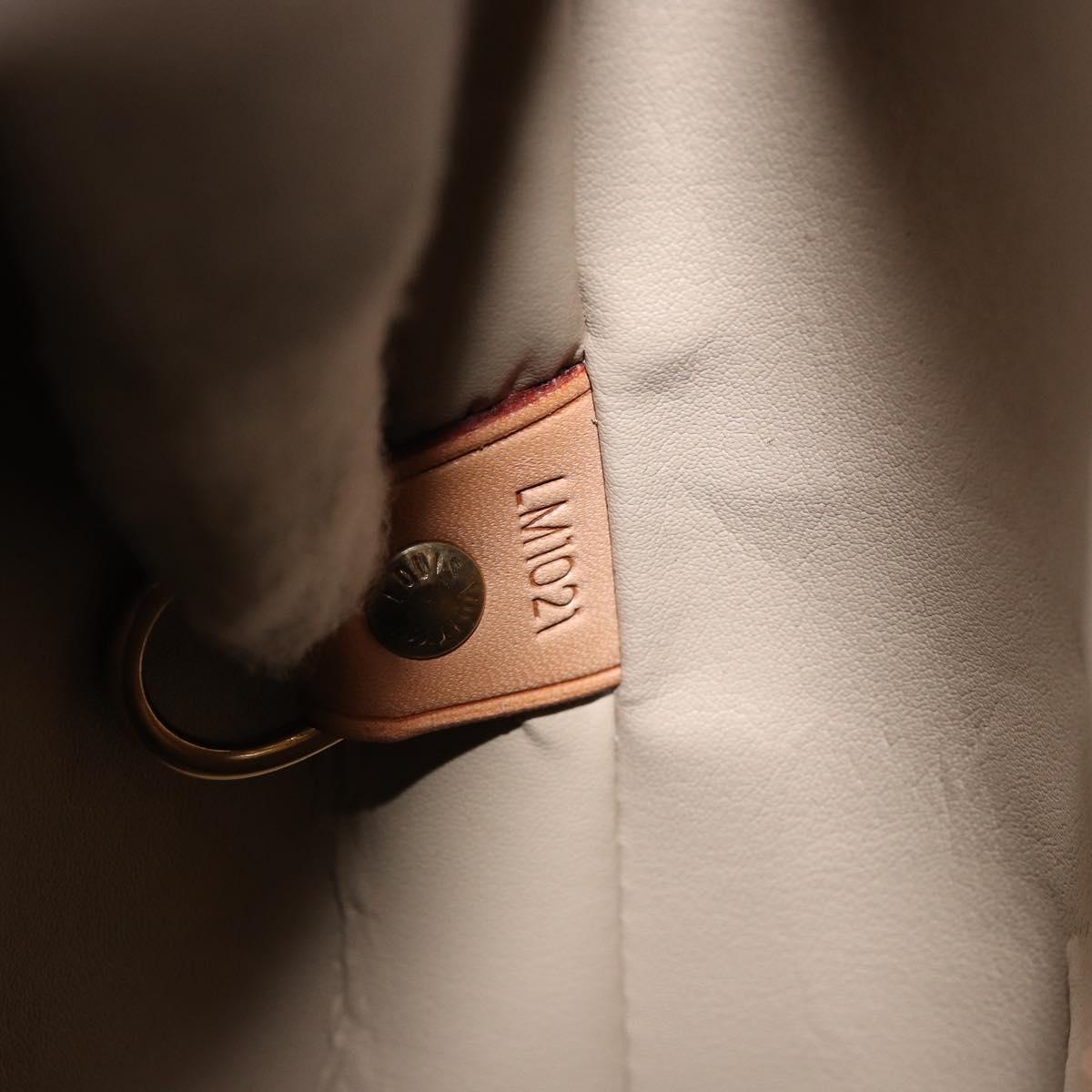 LOUIS VUITTON Monogram Vernis Houston Hand Bag Beige M91004 LV Auth ka2805