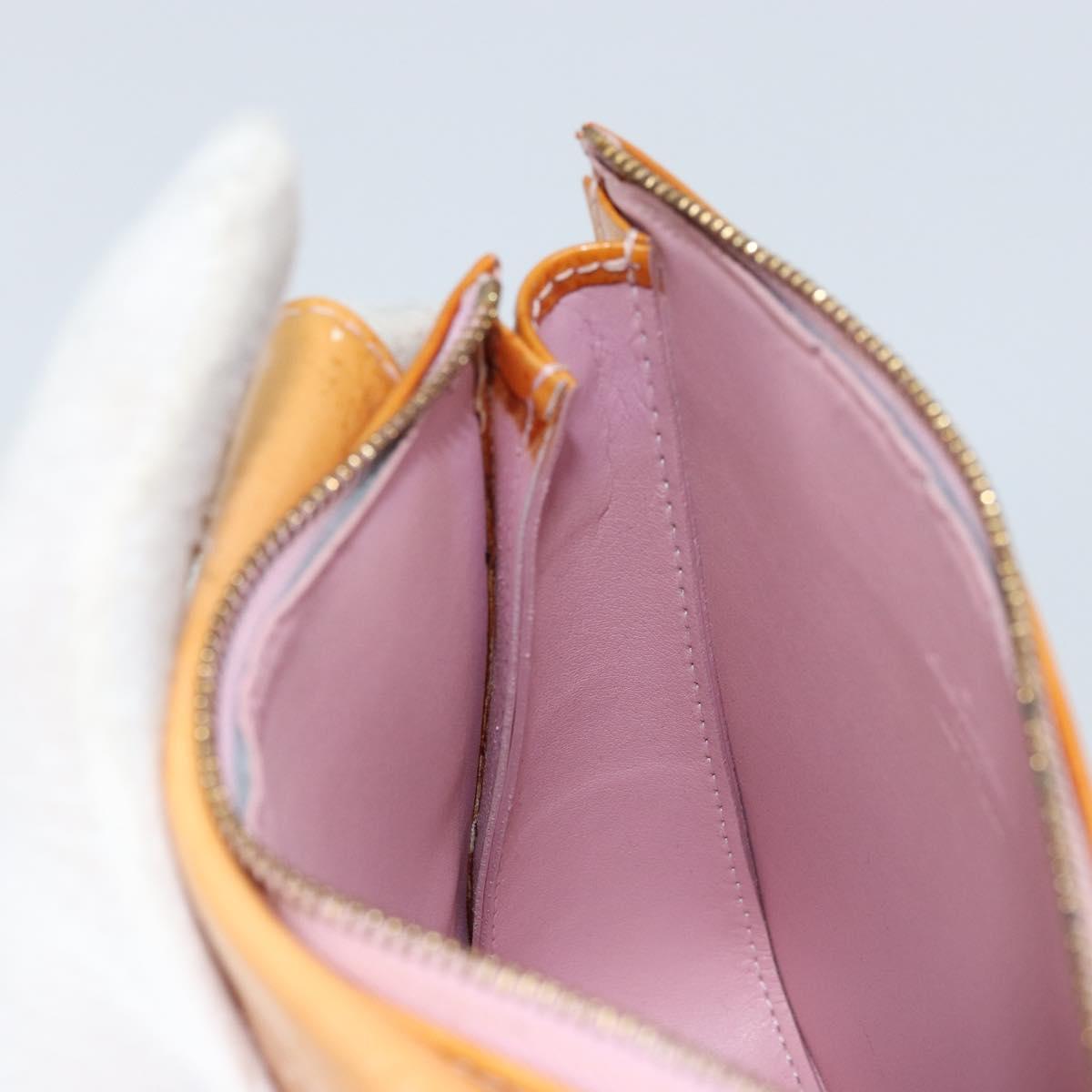 LOUIS VUITTON Monogram Vernis Motto Pouch Marshmallow Pink M91312 LV Auth ka2806