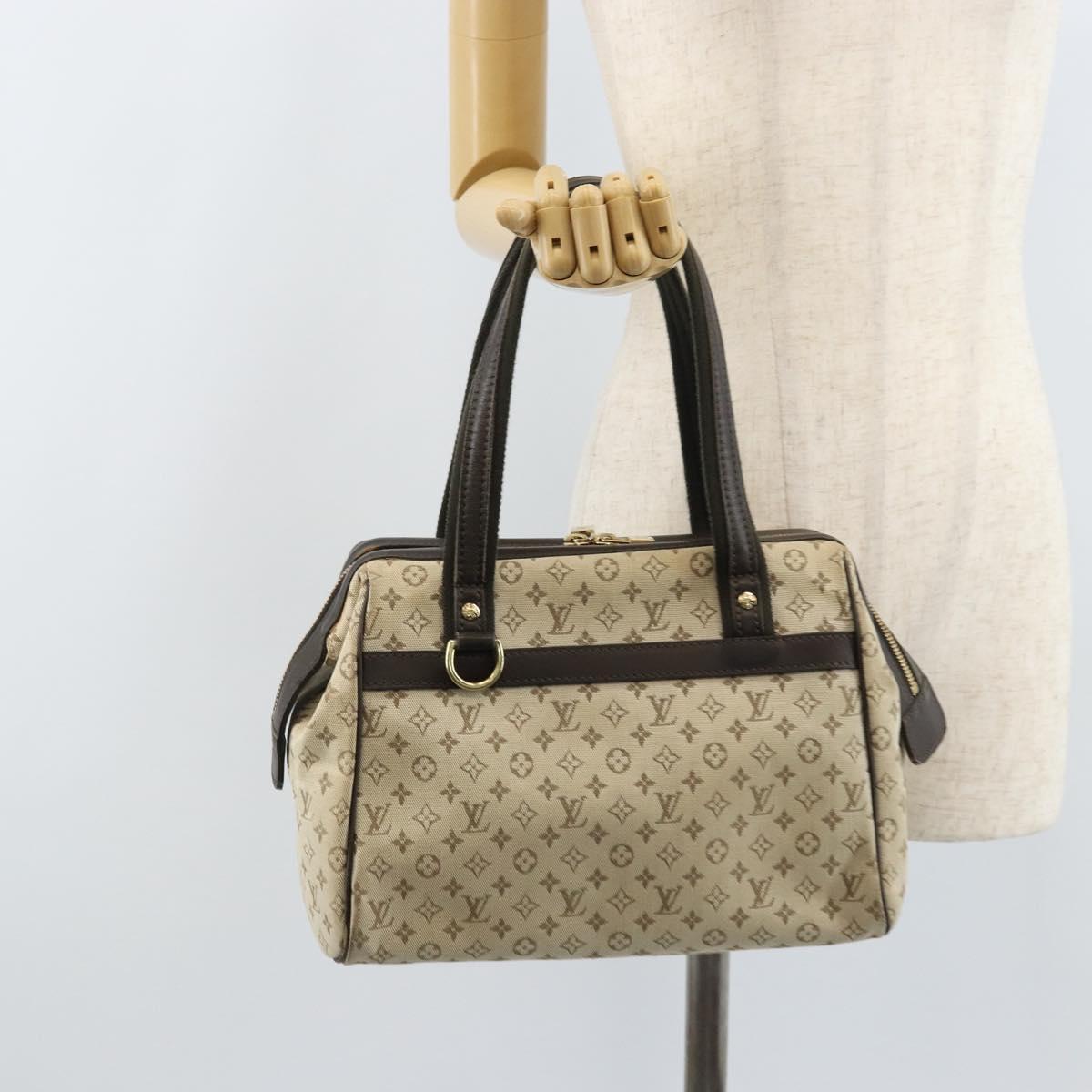 LOUIS VUITTON Monogram Mini Josephine PM Hand Bag Khaki M92215 LV Auth ka2807