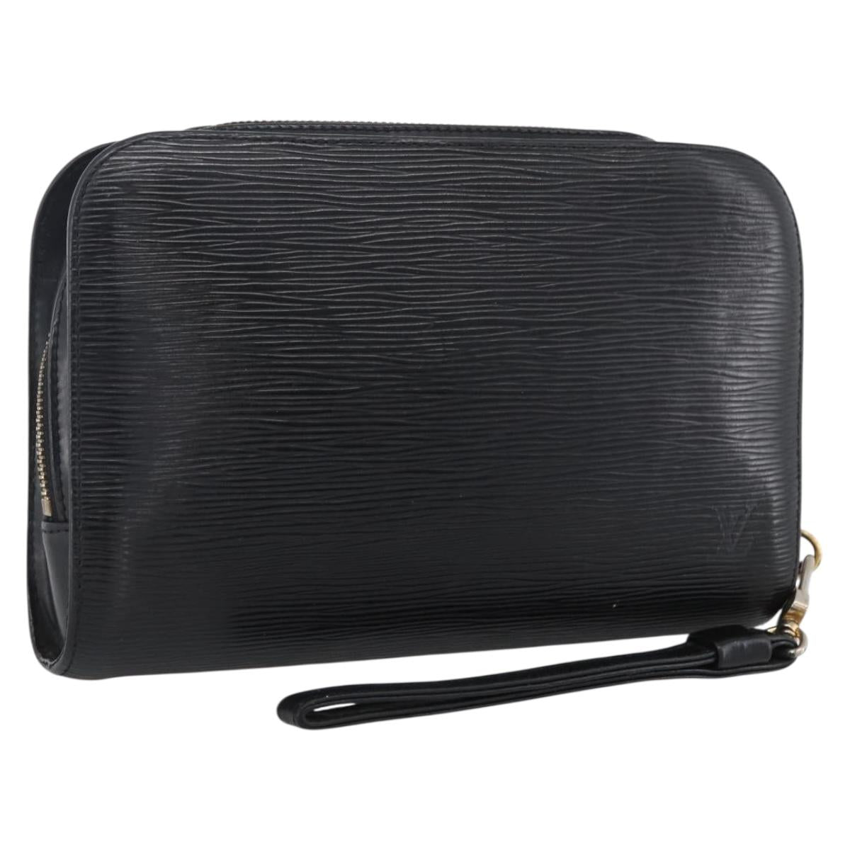 LOUIS VUITTON Epi Orsay Clutch Bag Black M51992 LV Auth ka2810