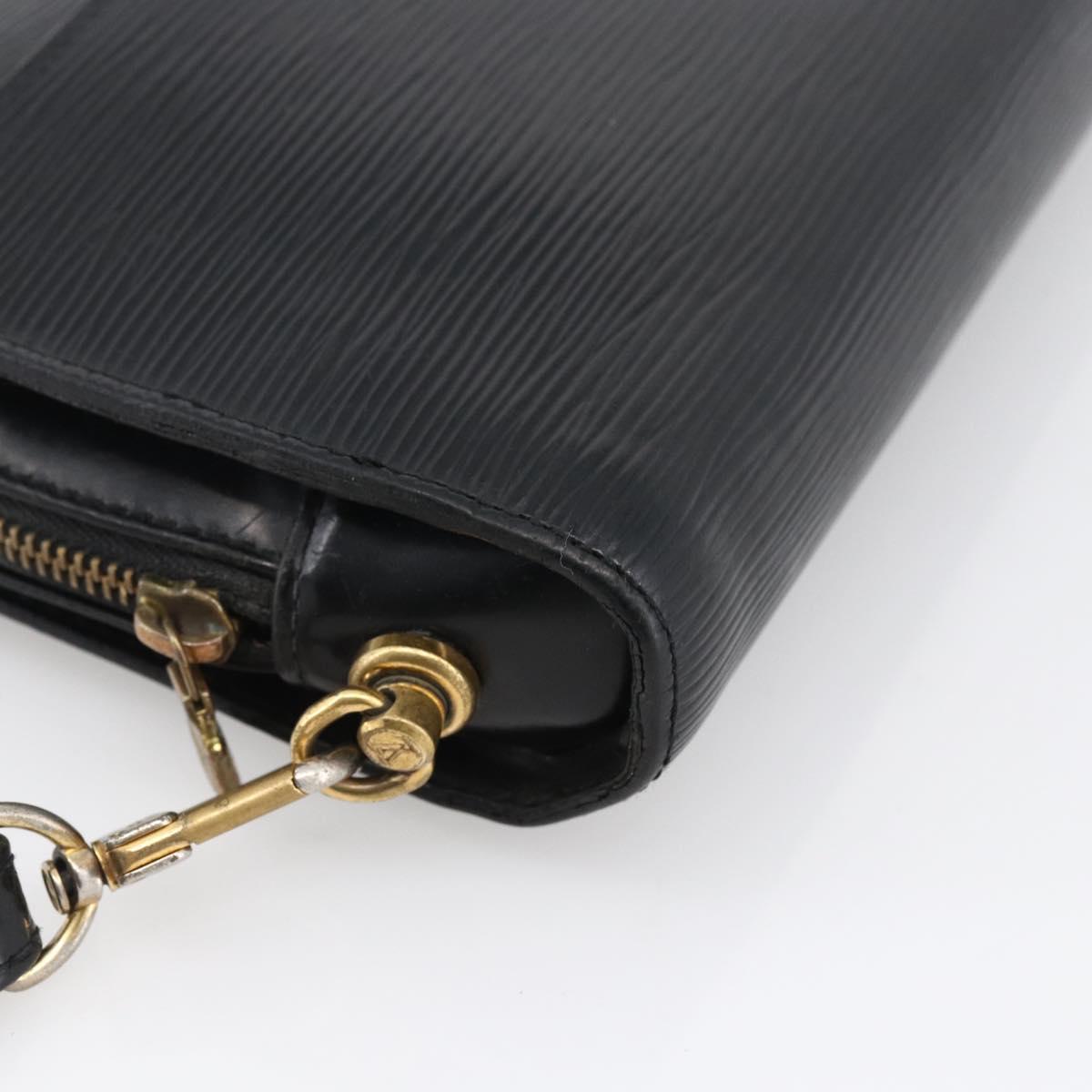 LOUIS VUITTON Epi Orsay Clutch Bag Black M51992 LV Auth ka2810