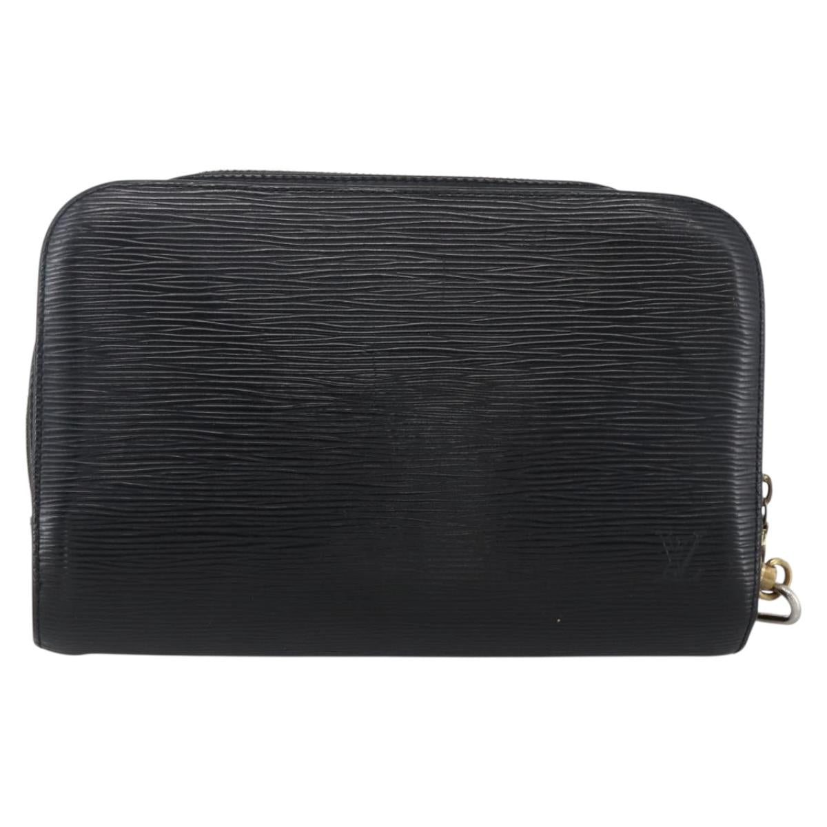 LOUIS VUITTON Epi Orsay Clutch Bag Black M51992 LV Auth ka2810