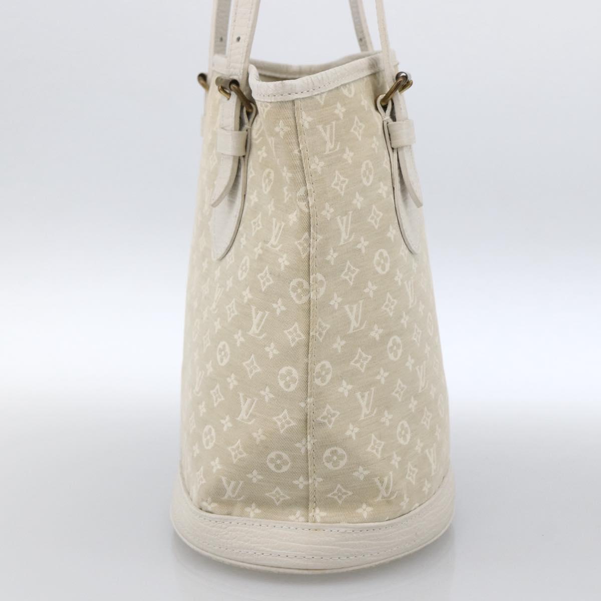 LOUIS VUITTON Monogram Mini Lin Bucket PM Shoulder Bag Dunne M95316 Auth ka2813