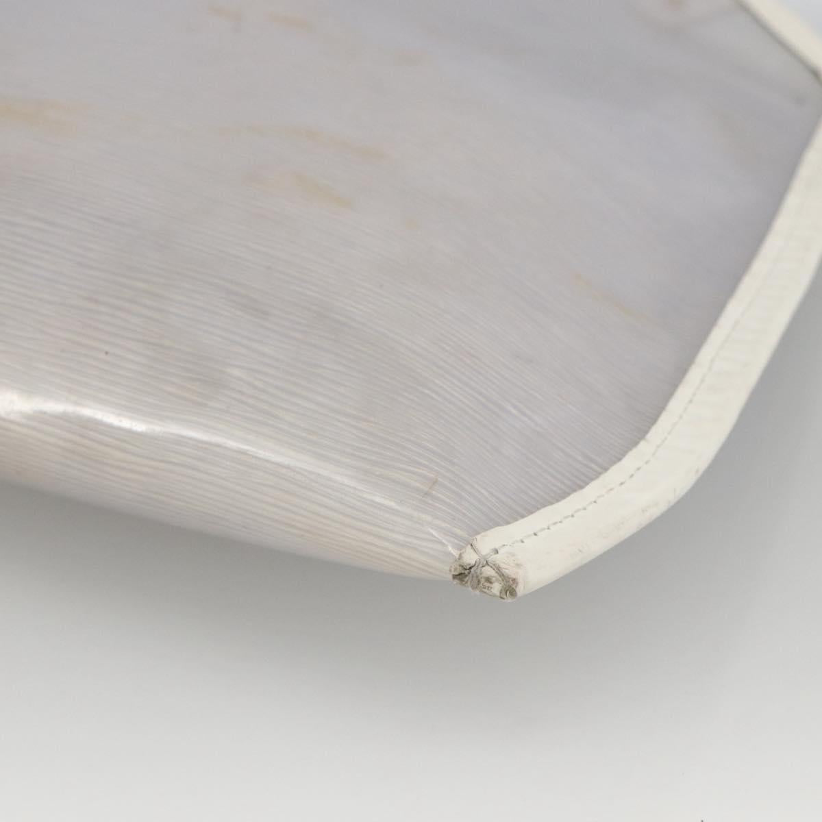 LOUIS VUITTON Epi Plage Via Bag Vinyl Leather Clear White M92153 LV Auth ka2814