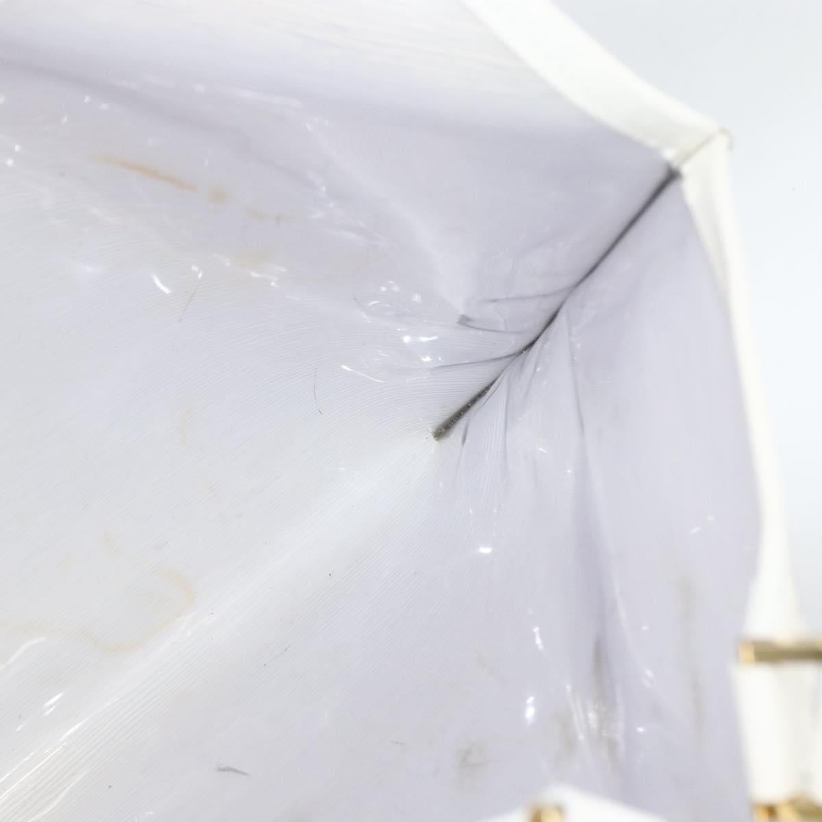LOUIS VUITTON Epi Plage Via Bag Vinyl Leather Clear White M92153 LV Auth ka2814