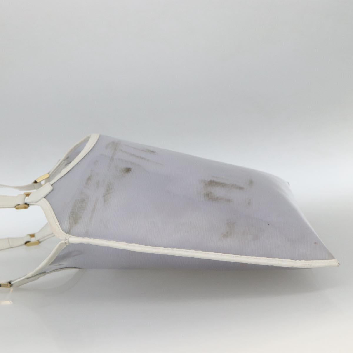 LOUIS VUITTON Epi Plage Via Bag Vinyl Leather Clear White M92153 LV Auth ka2814