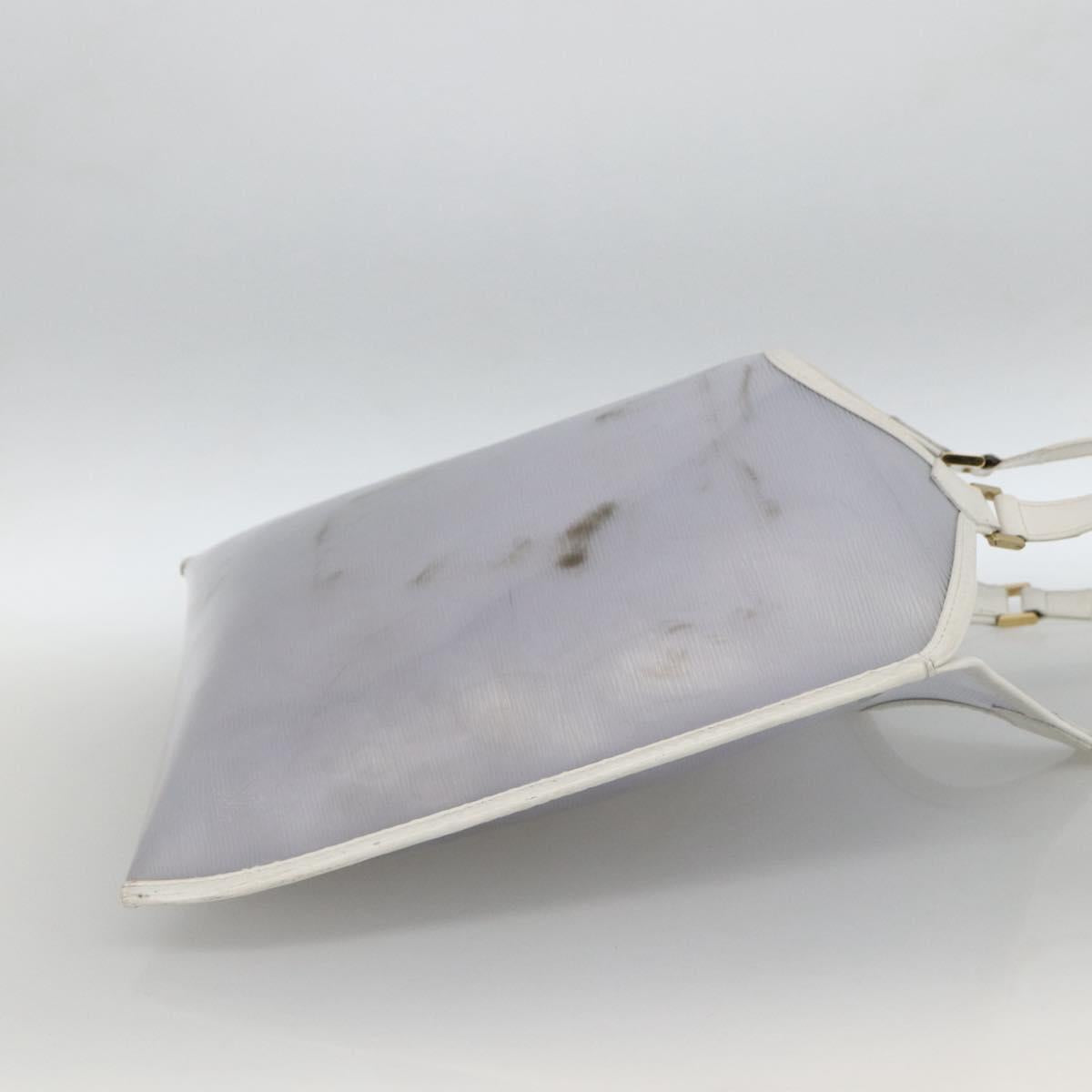 LOUIS VUITTON Epi Plage Via Bag Vinyl Leather Clear White M92153 LV Auth ka2814
