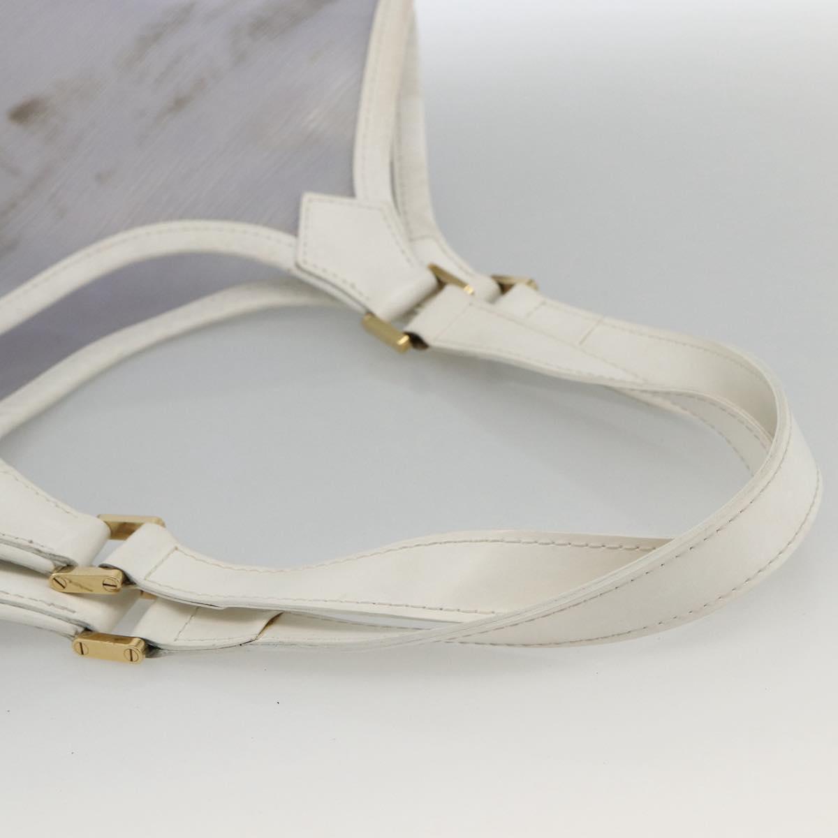 LOUIS VUITTON Epi Plage Via Bag Vinyl Leather Clear White M92153 LV Auth ka2814