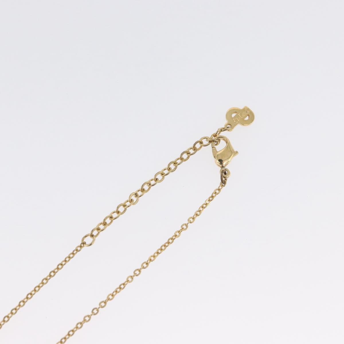Christian Dior Necklace Brooch metal 3 Set Gold Tone Auth ka2819