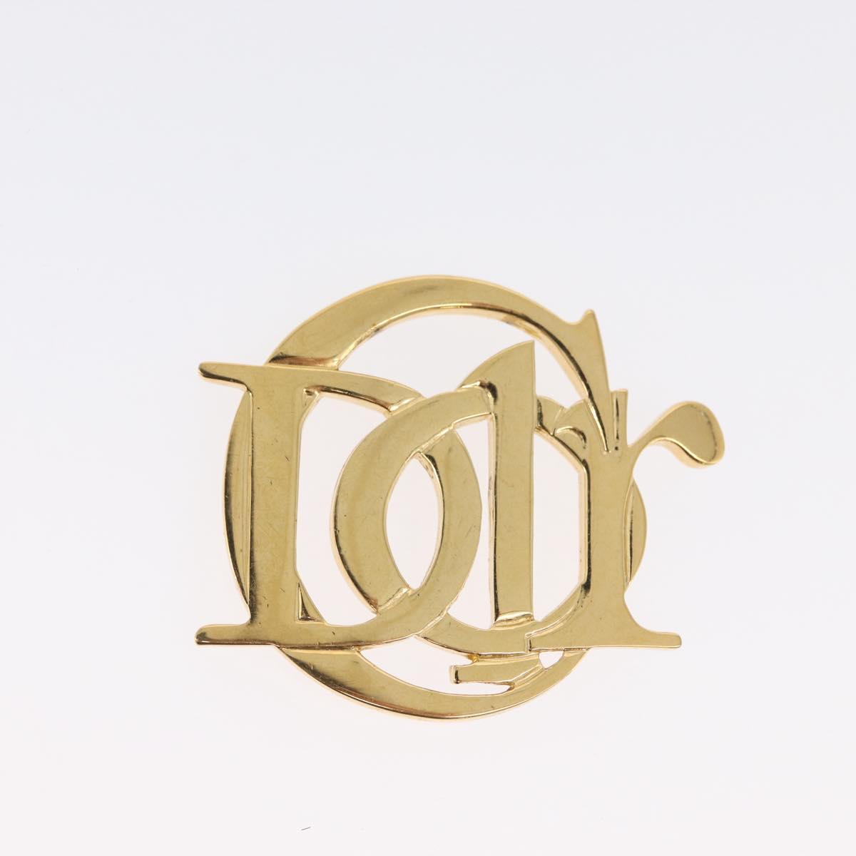 Christian Dior Necklace Brooch metal 3 Set Gold Tone Auth ka2819
