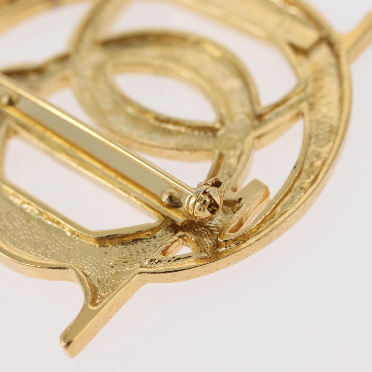 Christian Dior Necklace Brooch metal 3 Set Gold Tone Auth ka2819