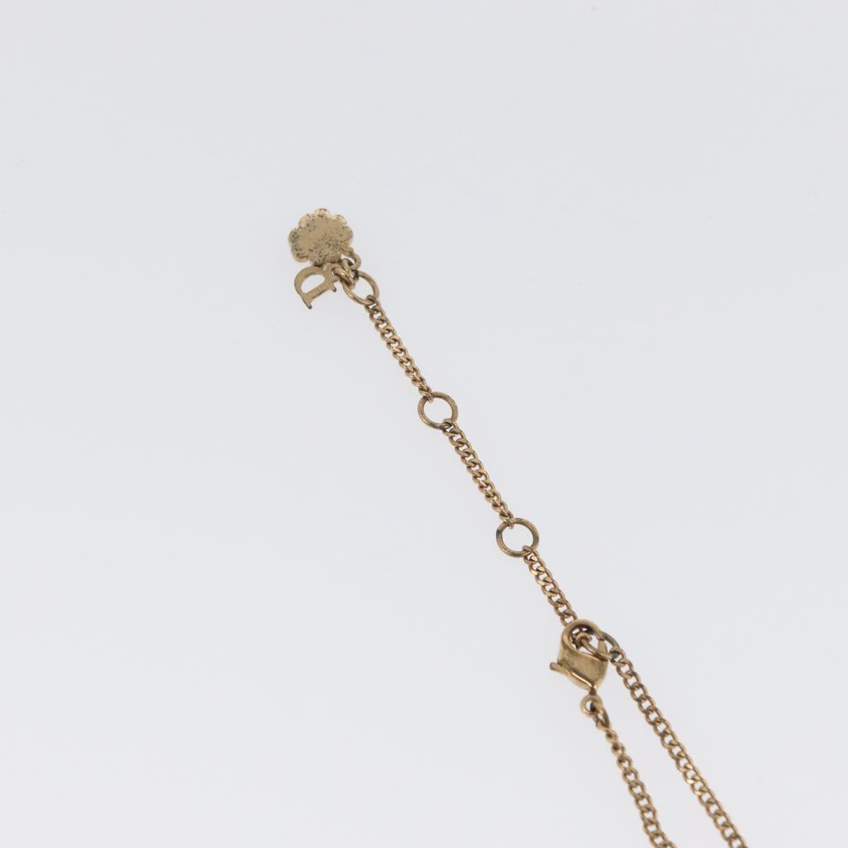 Christian Dior Necklace Brooch metal 3 Set Gold Tone Auth ka2819