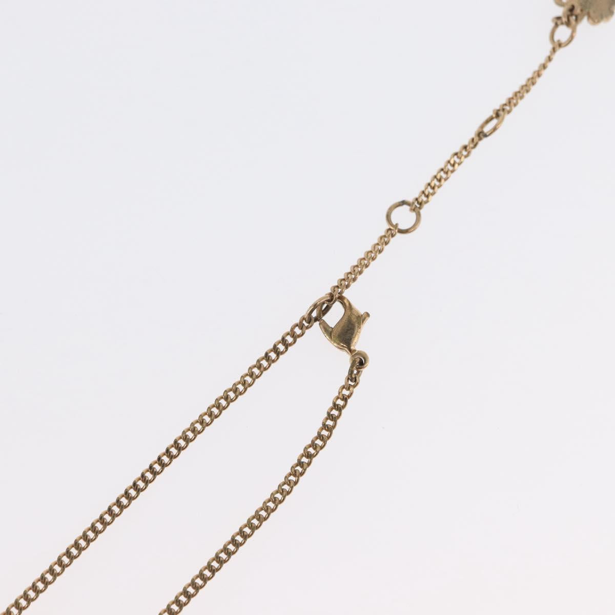 Christian Dior Necklace Brooch metal 3 Set Gold Tone Auth ka2819