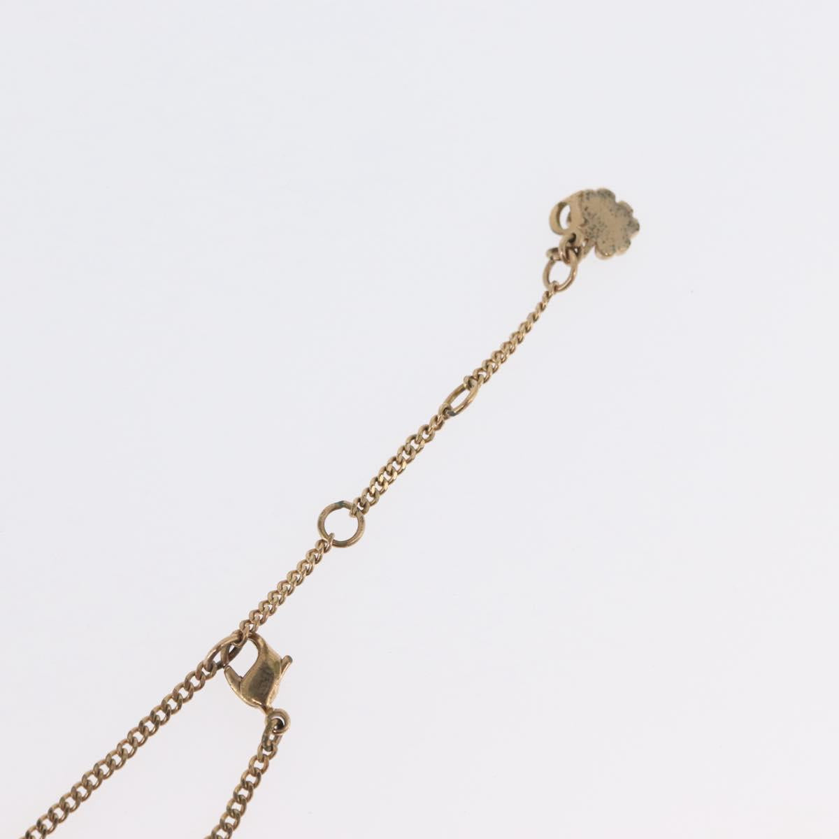 Christian Dior Necklace Brooch metal 3 Set Gold Tone Auth ka2819