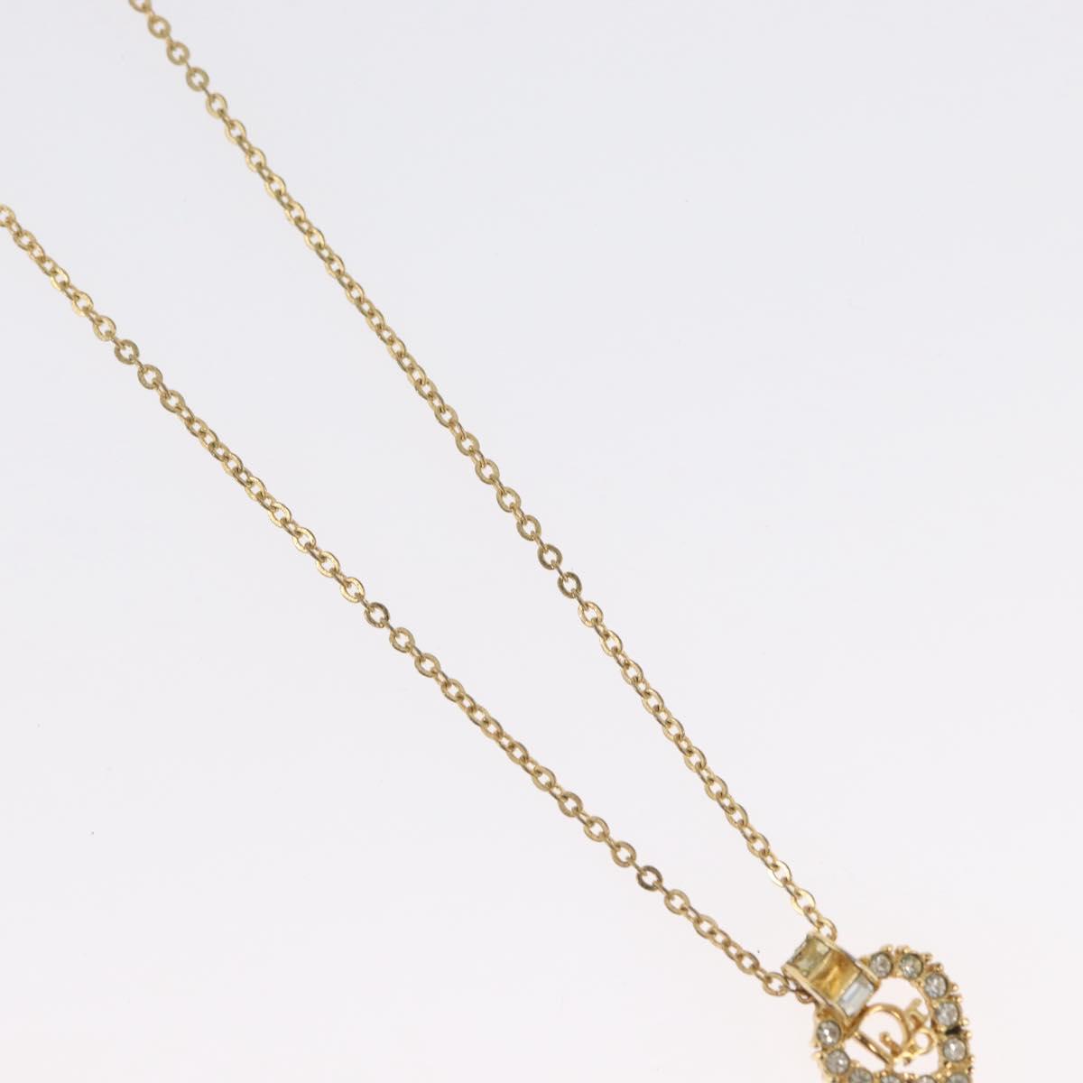 Christian Dior Necklace Brooch metal 3 Set Gold Tone Auth ka2819