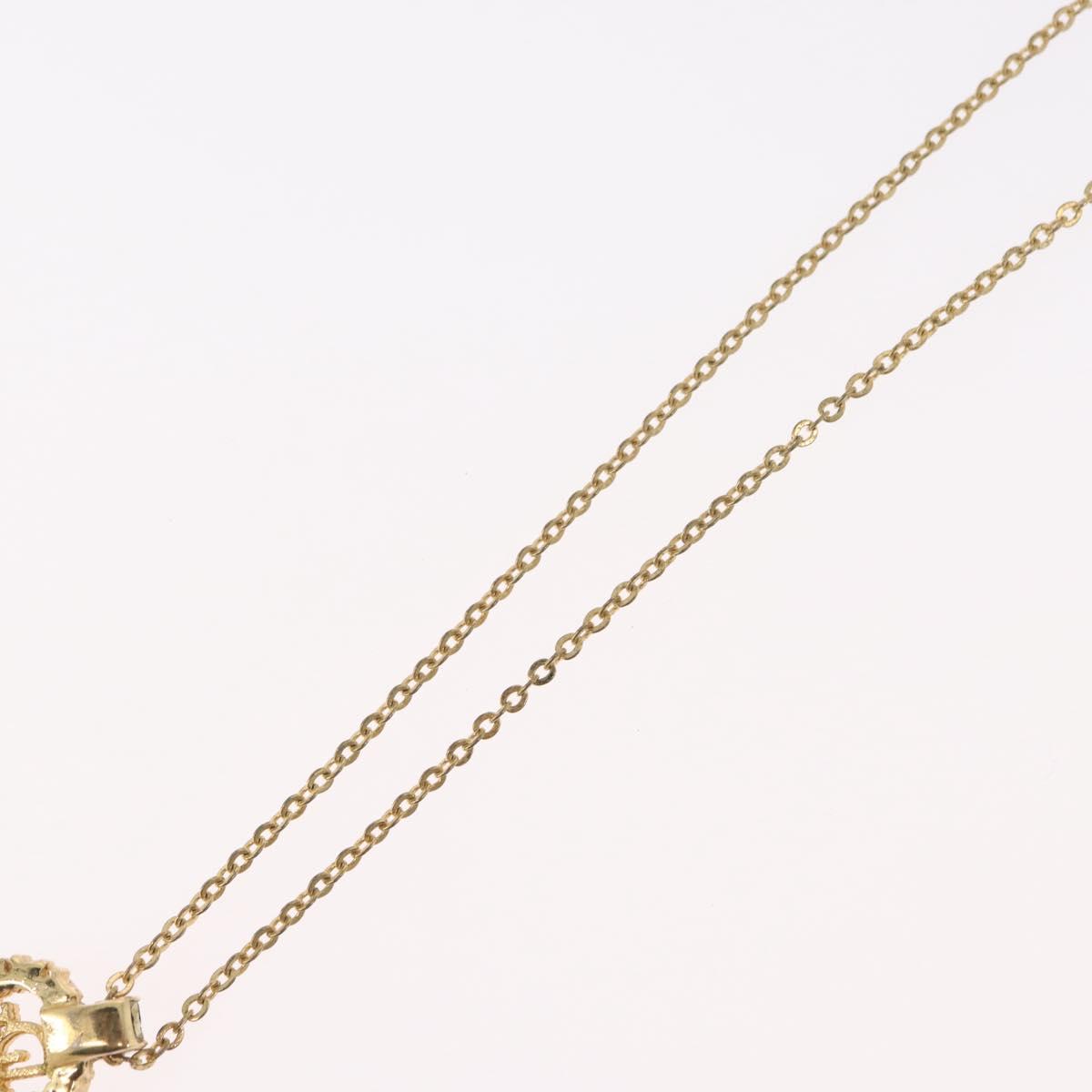 Christian Dior Necklace Brooch metal 3 Set Gold Tone Auth ka2819
