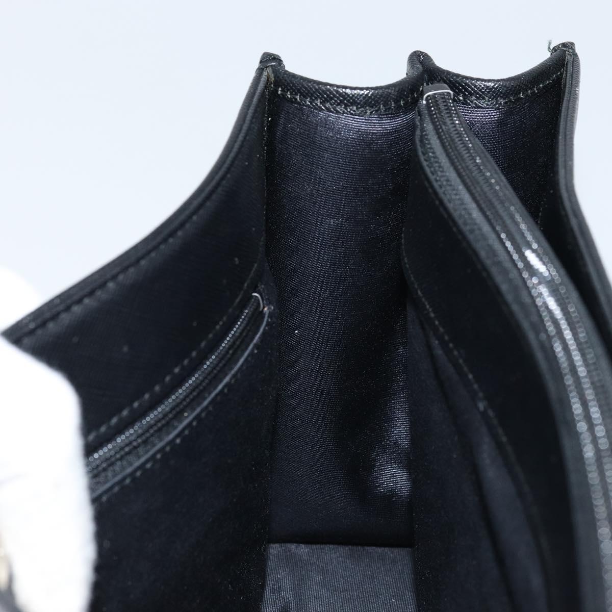 BURBERRY Nova Check Hand Bag Canvas Beige Silver Auth ka2824V