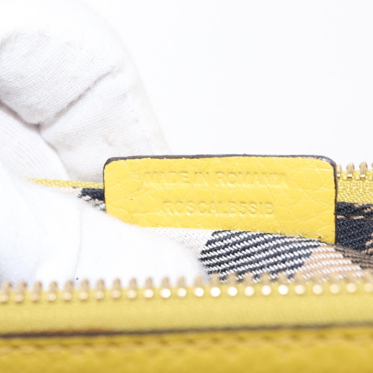 BURBERRY Shoulder Bag Leather Yellow gold Auth ka283