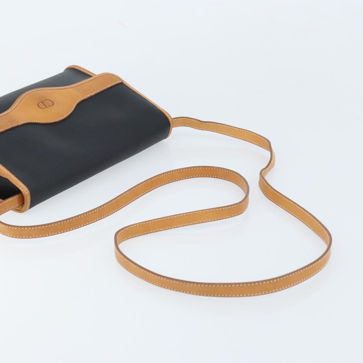 Christian Dior Shoulder Bag Nylon Black Gold Auth ka2831