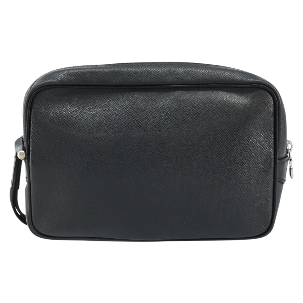 LOUIS VUITTON Taiga Karga Clutch Bag Ardoise M30812 LV Auth ka2832