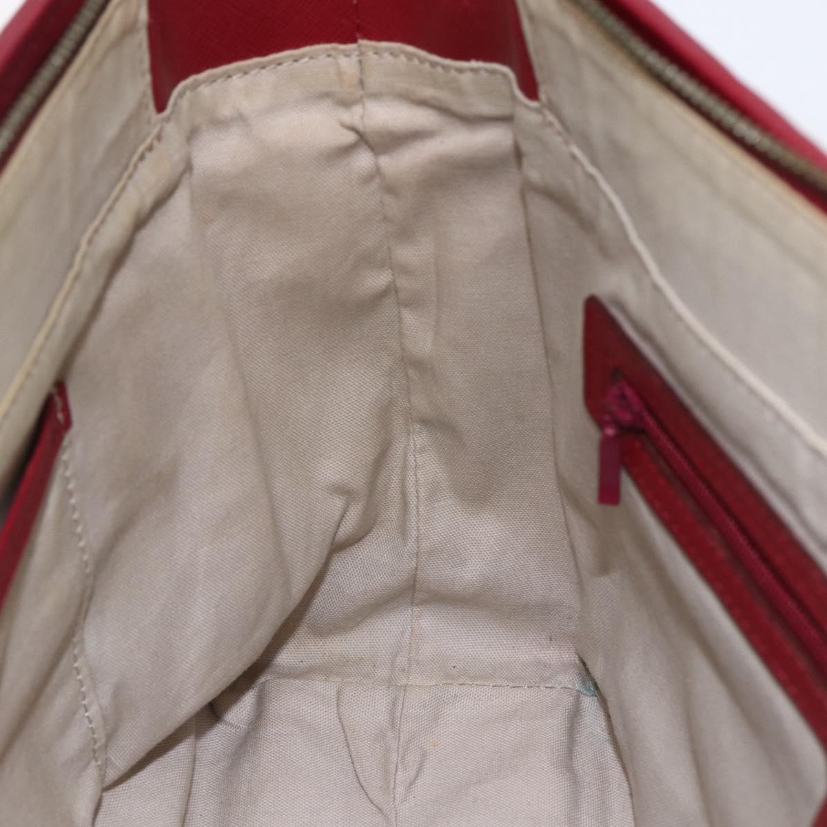 BURBERRY Nova Check Hand Bag Canvas Beige Silver Auth ka2833