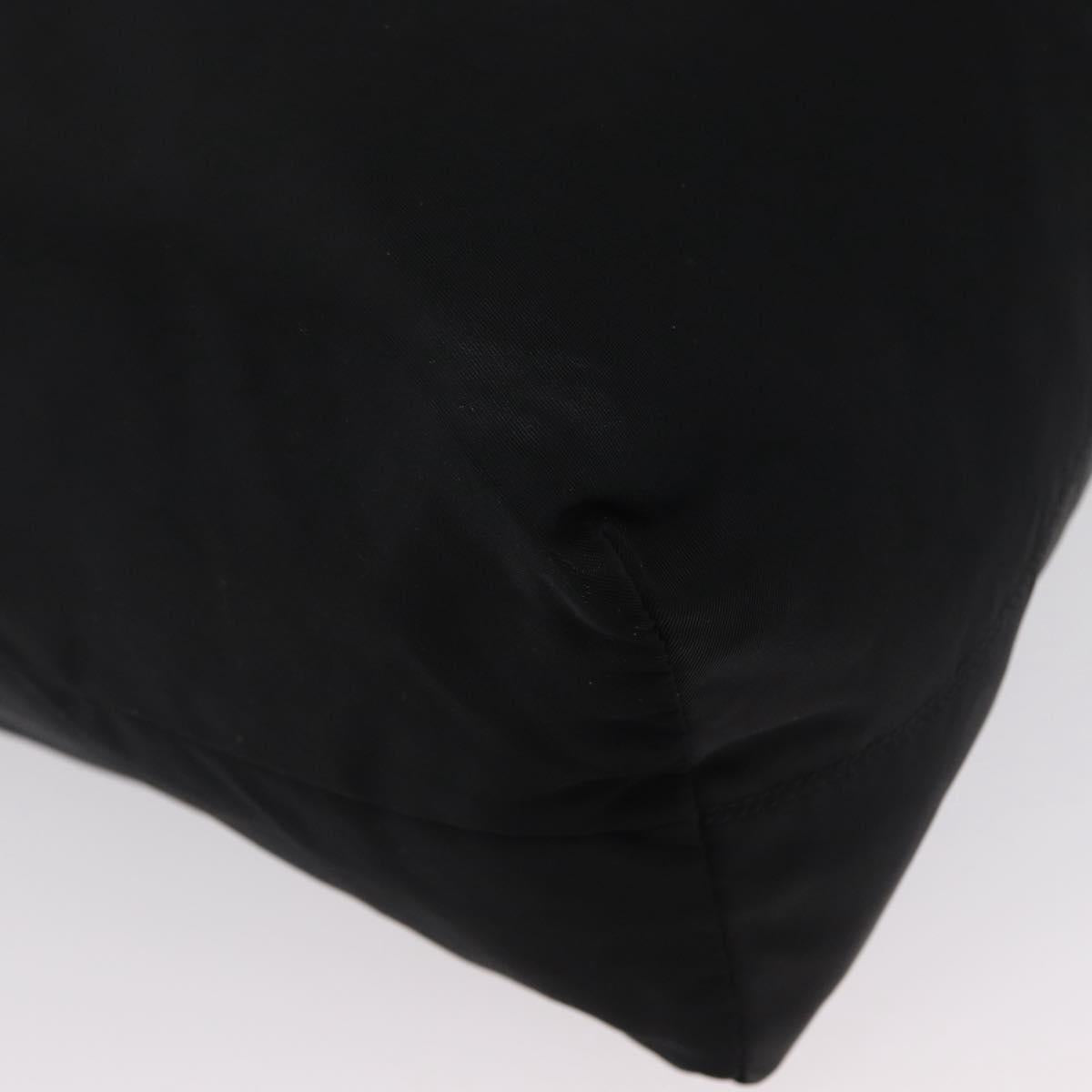 CELINE Circle Tote Bag Nylon Black Gold Auth ka2834