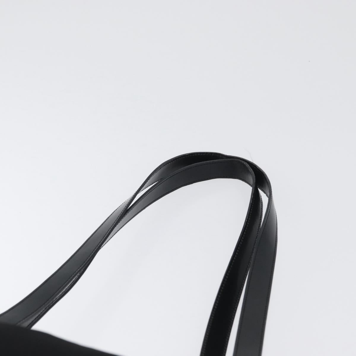 CELINE Circle Tote Bag Nylon Black Gold Auth ka2834