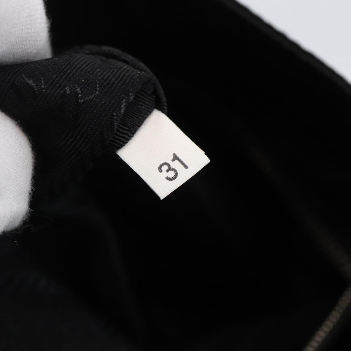 PRADA Tote Bag Nylon Black Silver Auth ka2835