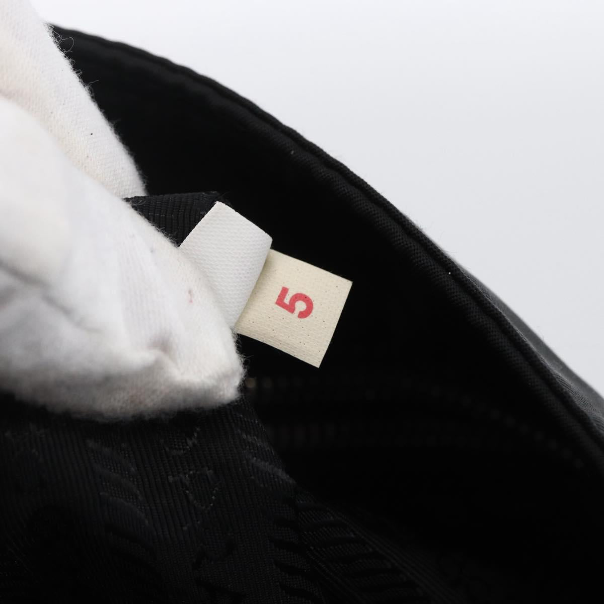 PRADA Tote Bag Nylon Black Silver Auth ka2835