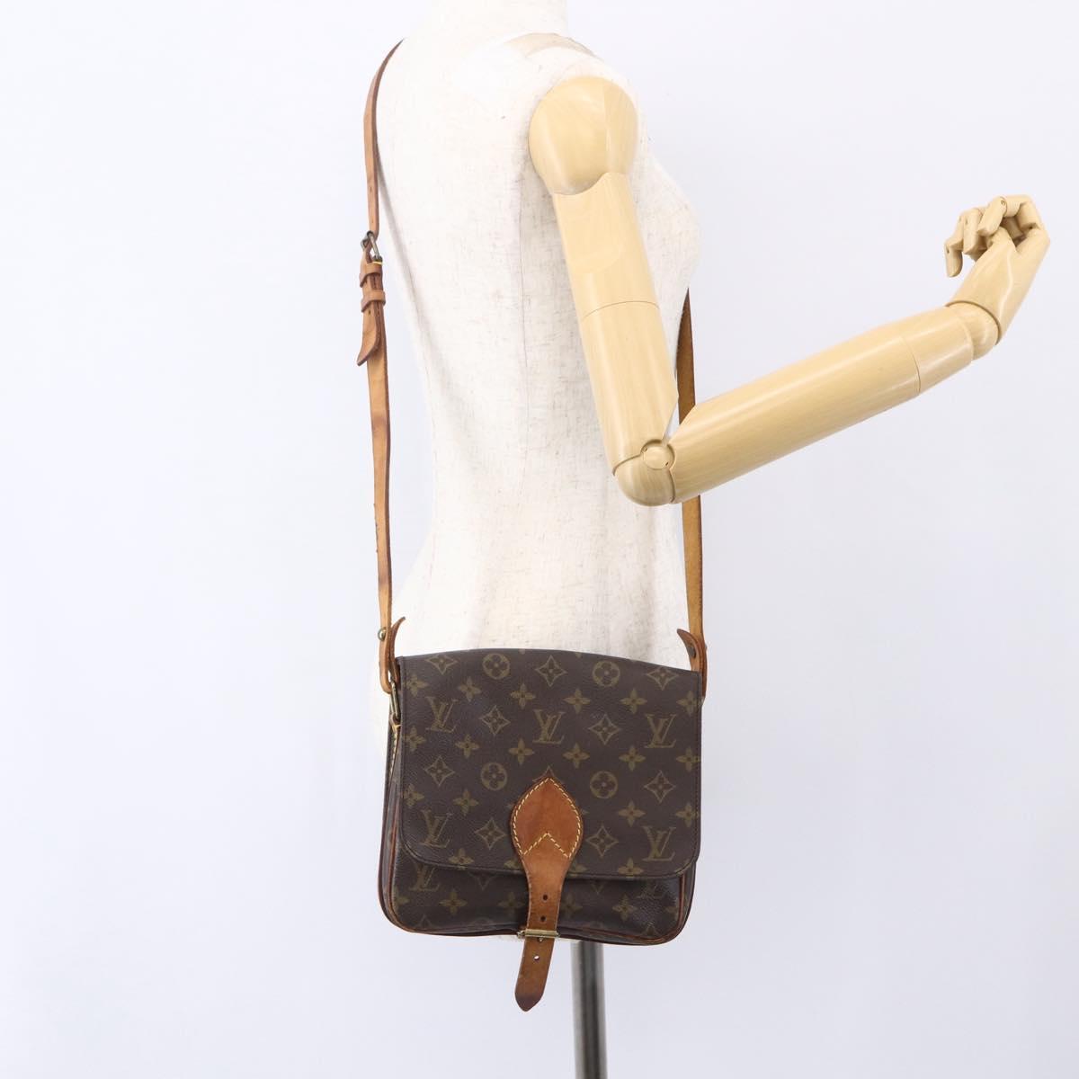 LOUIS VUITTON Monogram Cartouchiere MM Shoulder Bag M51253 LV Auth ka285