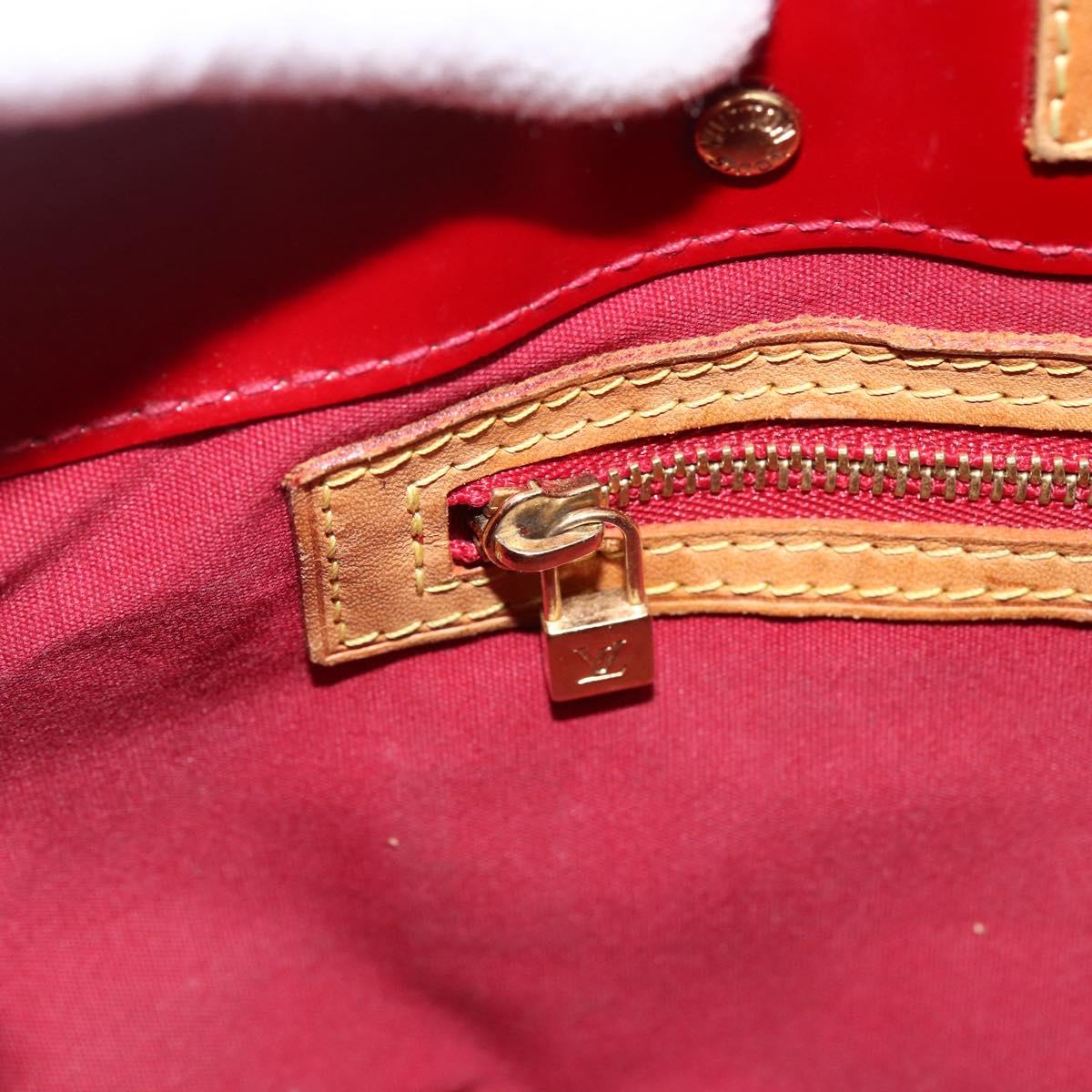 LOUIS VUITTON Monogram Vernis Reade PM Hand Bag Red Rouge M91088 LV Auth ka2852