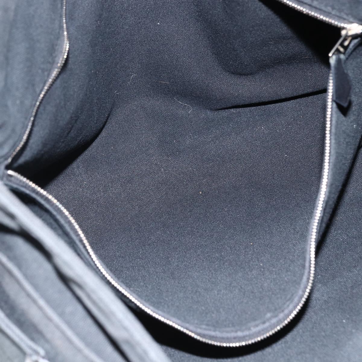 HERMES Toroca Horizontal MM Tote Bag Canvas Black Auth ka2856