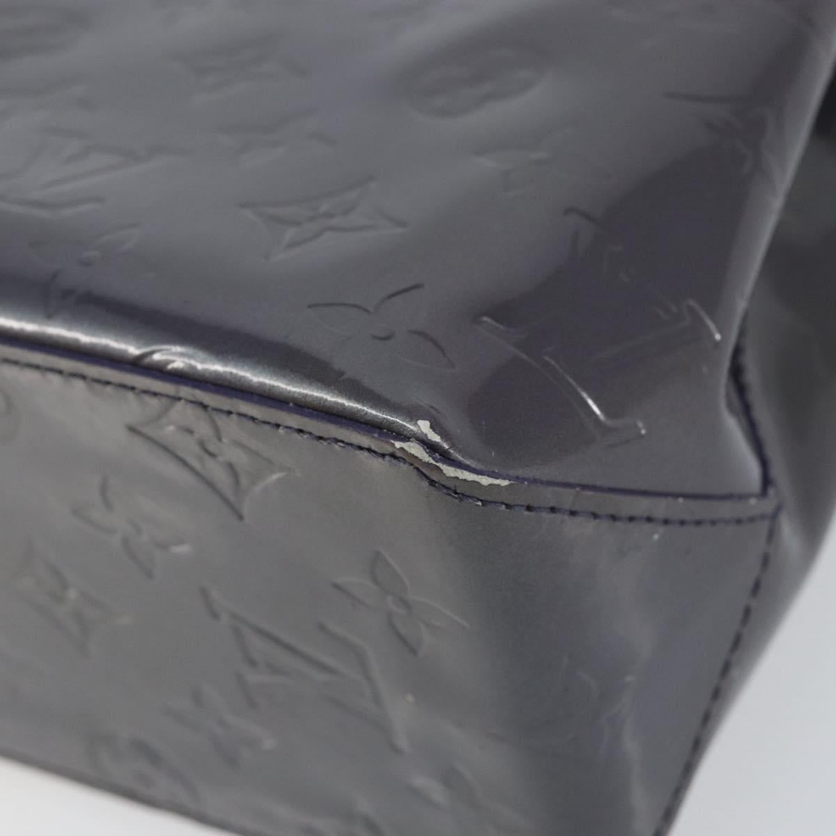 LOUIS VUITTON Monogram Vernis Reade PM Hand Bag Indigo Blue M91335 LV Auth ka286