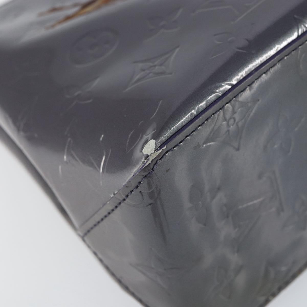 LOUIS VUITTON Monogram Vernis Reade PM Hand Bag Indigo Blue M91335 LV Auth ka286