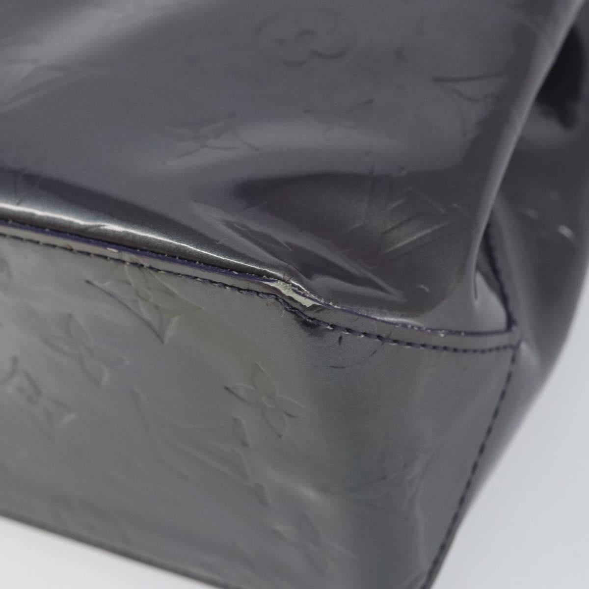 LOUIS VUITTON Monogram Vernis Reade PM Hand Bag Indigo Blue M91335 LV Auth ka286