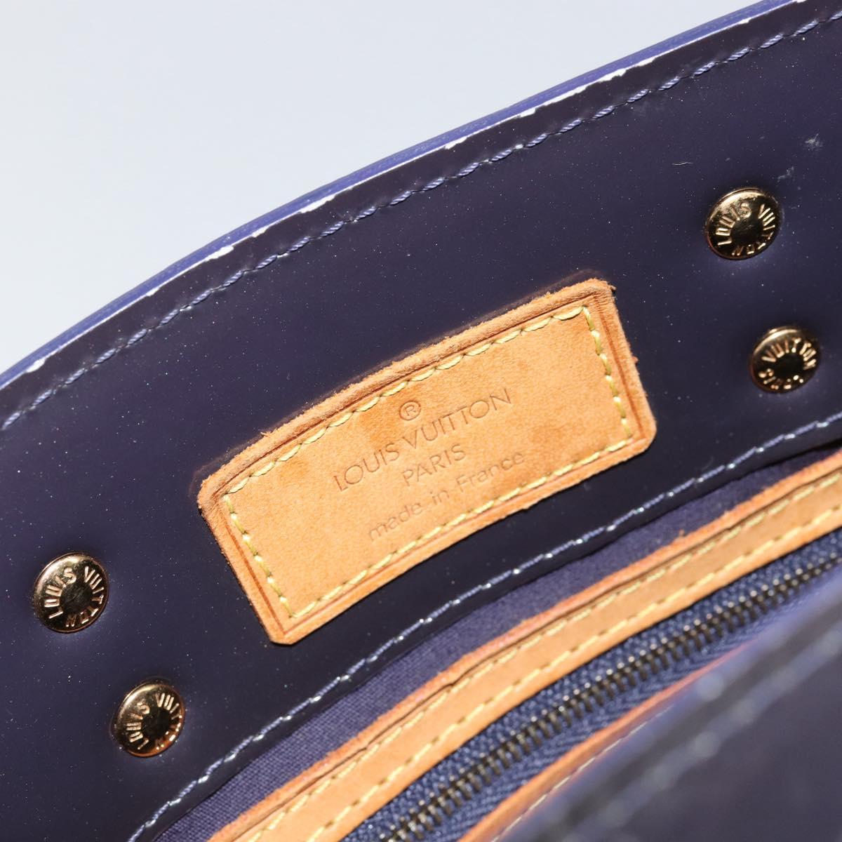 LOUIS VUITTON Monogram Vernis Reade PM Hand Bag Indigo Blue M91335 LV Auth ka286