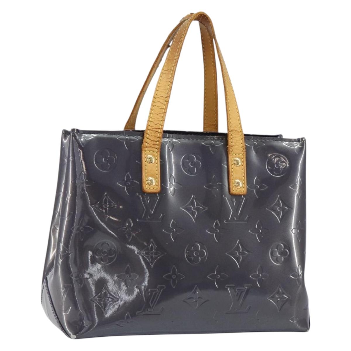 LOUIS VUITTON Monogram Vernis Reade PM Hand Bag Indigo Blue M91335 LV Auth ka286