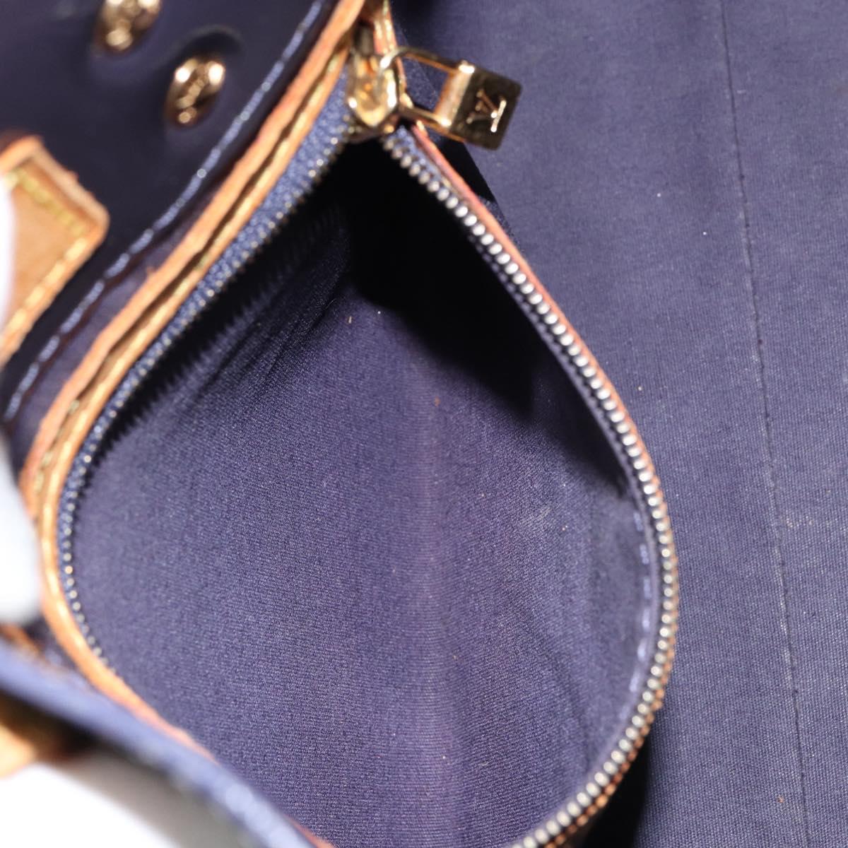 LOUIS VUITTON Monogram Vernis Reade PM Hand Bag Indigo Blue M91335 LV Auth ka286