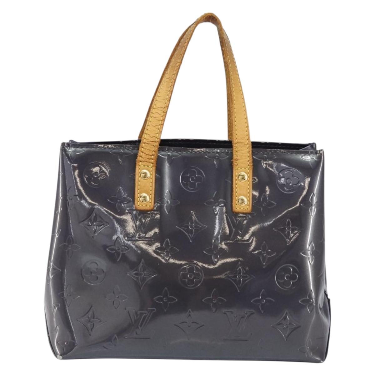 LOUIS VUITTON Monogram Vernis Reade PM Hand Bag Indigo Blue M91335 LV Auth ka286